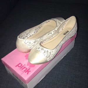 Pink Paradox Sweetie Ivory White Lace Shoes